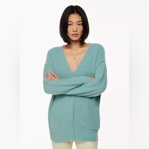 Wilfred Free Aritzia Hush Knit Oversized Long Sleeve V-Neck Women's S Sweater
